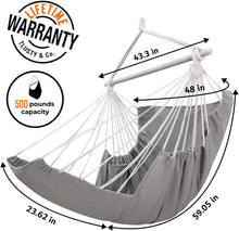 Load image into Gallery viewer, Miztli Hammock Chair Hanging Chair Swing with Foot Rest, Max 500 Lbs, Steel Spreader Bar with Anti-Slip Rings-2 Cushions Included-for Bedroom Indoor and Outdoor