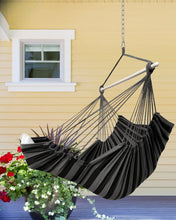 Load image into Gallery viewer, Miztli Hammock Chair Hanging Chair Swing with Foot Rest, Max 500 Lbs, Steel Spreader Bar with Anti-Slip Rings-2 Cushions Included-for Bedroom Indoor and Outdoor