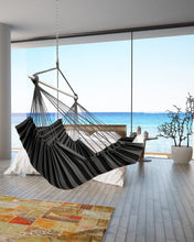 Load image into Gallery viewer, Miztli Hammock Chair Hanging Chair Swing with Foot Rest, Max 500 Lbs, Steel Spreader Bar with Anti-Slip Rings-2 Cushions Included-for Bedroom Indoor and Outdoor